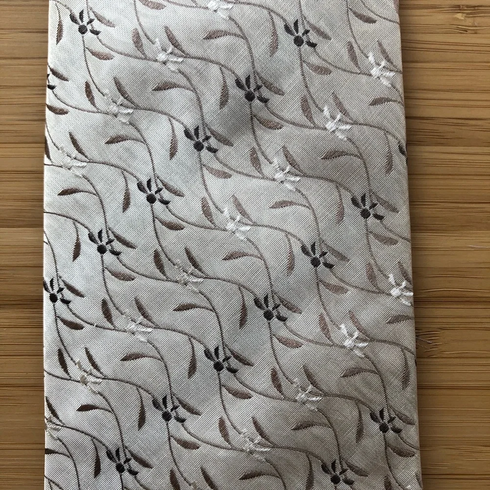 Altea Milano Silk Tie In Cream/Tan